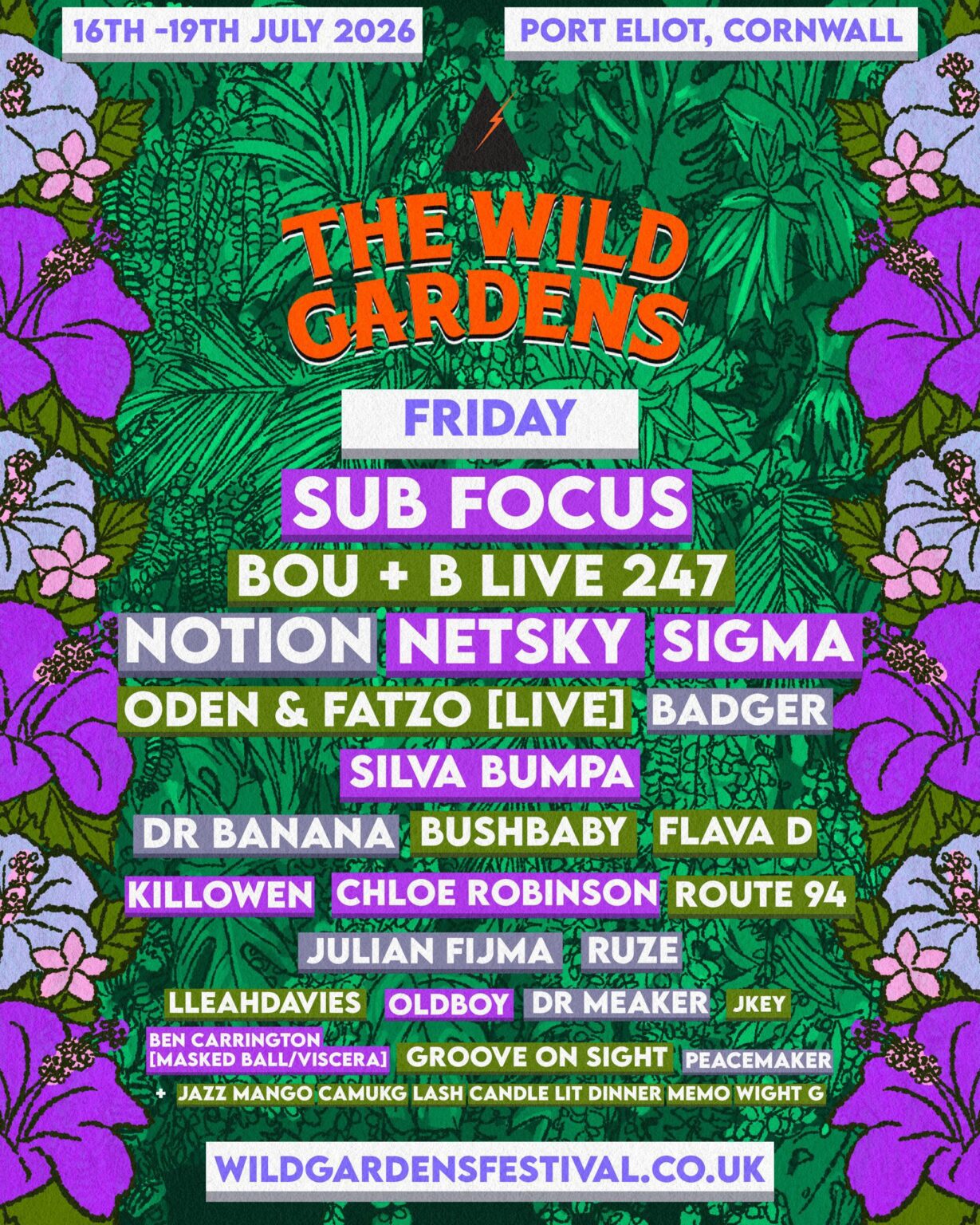 Wild Line Up FULL LINEUP - The Wild Gardens Festival